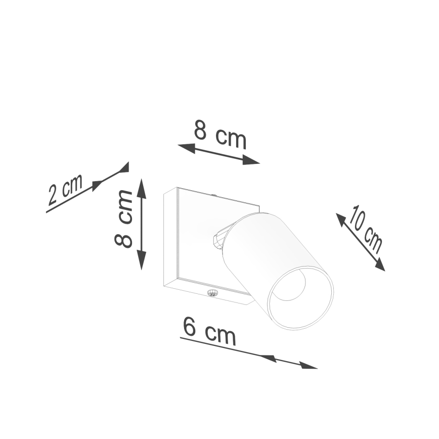 Wandspot WINX 1xGU10/10W/230V zwart/chroom