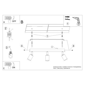 Spot WINX 3xGU10/10W/230V zwart/chroom