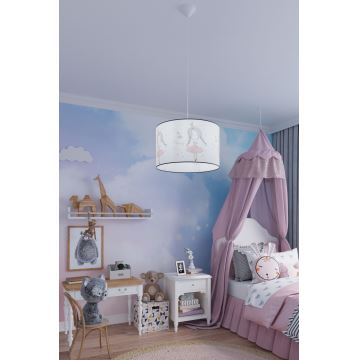 Suspension filaire enfant PRINCESS 1xE27/15W/230V d. 30 cm princesse