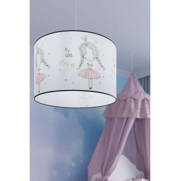 Suspension filaire enfant PRINCESS 1xE27/15W/230V d. 30 cm princesse