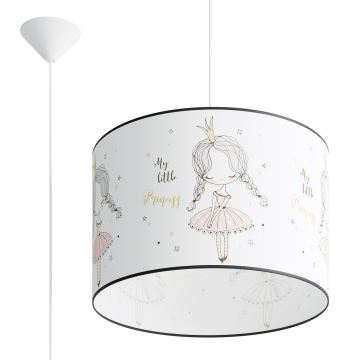 Suspension filaire enfant PRINCESS 1xE27/15W/230V d. 40 cm princesse