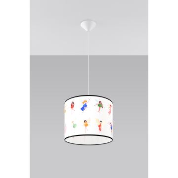 Suspension filaire enfant FAIRY 1xE27/15W/230V d. 30 cm Fée