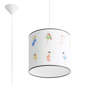 Suspension filaire enfant FAIRY 1xE27/15W/230V d. 30 cm Fée