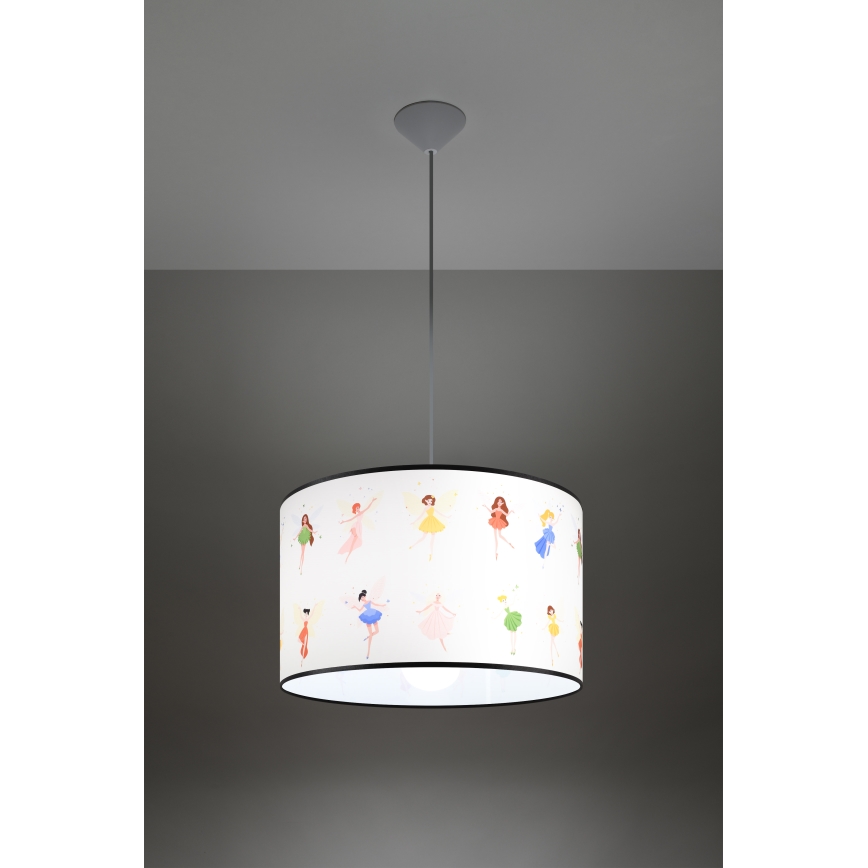 Suspension filaire enfant FAIRY 1xE27/15W/230V d. 40 cm Fée