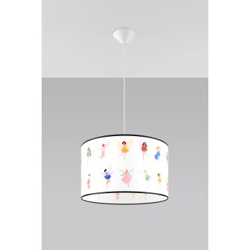 Suspension filaire enfant FAIRY 1xE27/15W/230V d. 40 cm Fée