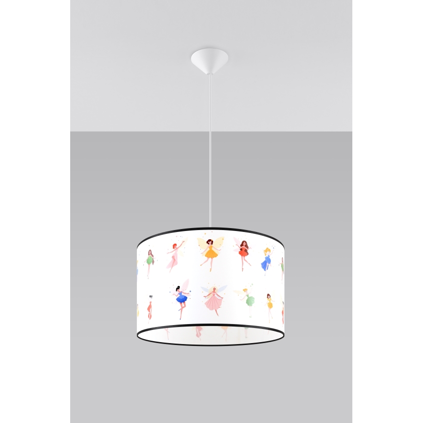 Suspension filaire enfant FAIRY 1xE27/15W/230V d. 40 cm Fée