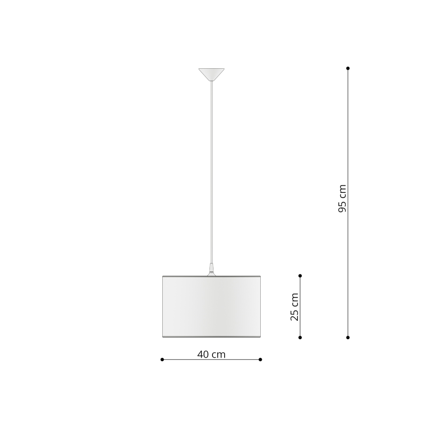 Suspension filaire enfant FAIRY 1xE27/15W/230V d. 40 cm Fée