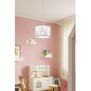 Suspension filaire enfant OWLS 1xE27/15W/230V d. 40 cm hiboux