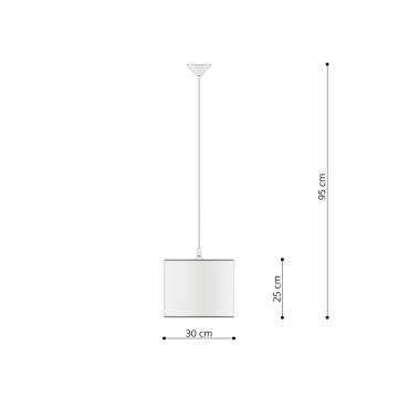 Kinder hanglamp aan een koord FOOTBALL 1xE27/15W/230V diameter 30 cm voetbal