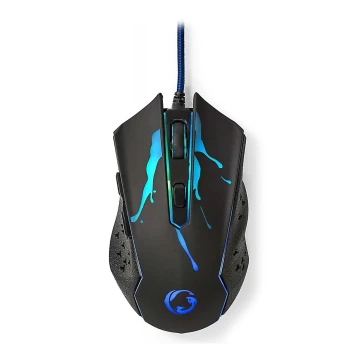 Souris gaming LED 1200/1800/2400/3600 DPI 6 boutons noir