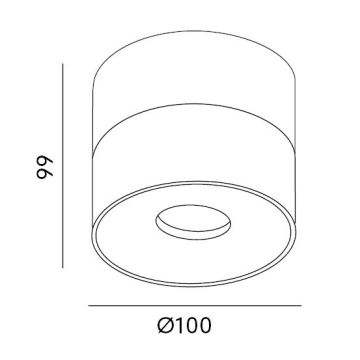 Spot à intensité variable LAHTI LED/13,5W/230V 3000K CRI 90 blanc