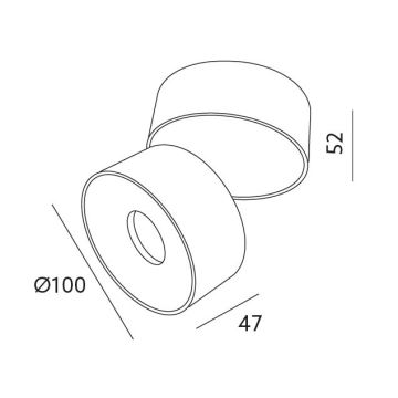 Spot à intensité variable LAHTI LED/13,5W/230V 3000K CRI 90 blanc