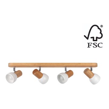 Spot de plafond NEL 4xE27/15W/230V pin - certifié FSC