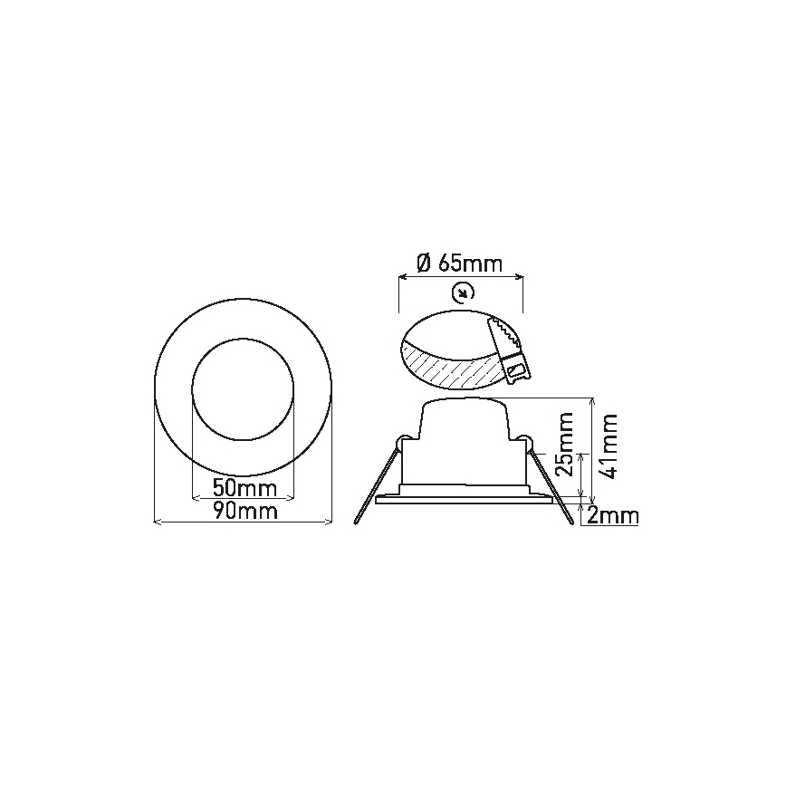 Spot encastrable de salle de bain BONO LED/7W/230V 3000K IP65 blanc