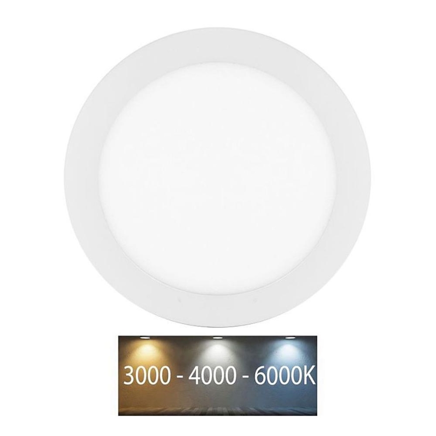 Spot encastrable de salle de bain LADA LED/12W/230V 3000/4000/6000K d. 17 cm IP44 blanc