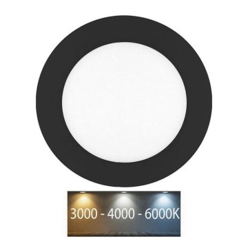 Spot encastrable de salle de bain LADA LED/6W/230V 3000/4000/6000K d. 12 cm IP44 noir