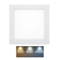 Spot encastrable de salle de bain RAFA LED/12W/230V 3000/4000/6000K 17x17 cm IP44 blanc