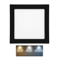 Spot encastrable de salle de bain RAFA LED/12W/230V 3000/4000/6000K 17x17 cm IP44 noir