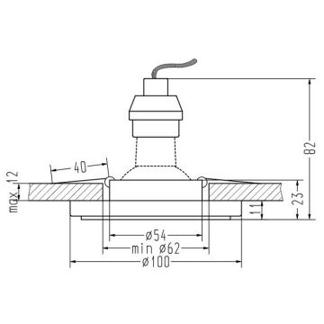 Spot encastrable EYE 1xGU10/50W + LED/3W/230V