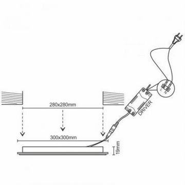 Spot encastrable LED/24W/230V