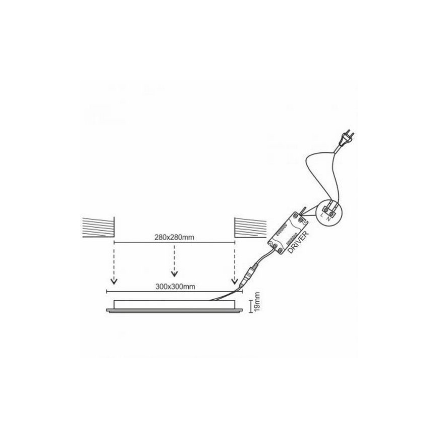 Spot encastrable LED/24W/230V