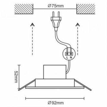 Spot encastrable LED salle de bain LED/7W/230V 4000K argent IP44