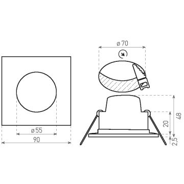 Spot encastrable de salle de bain BONO LED/5W/230V 3000K IP65 blanc