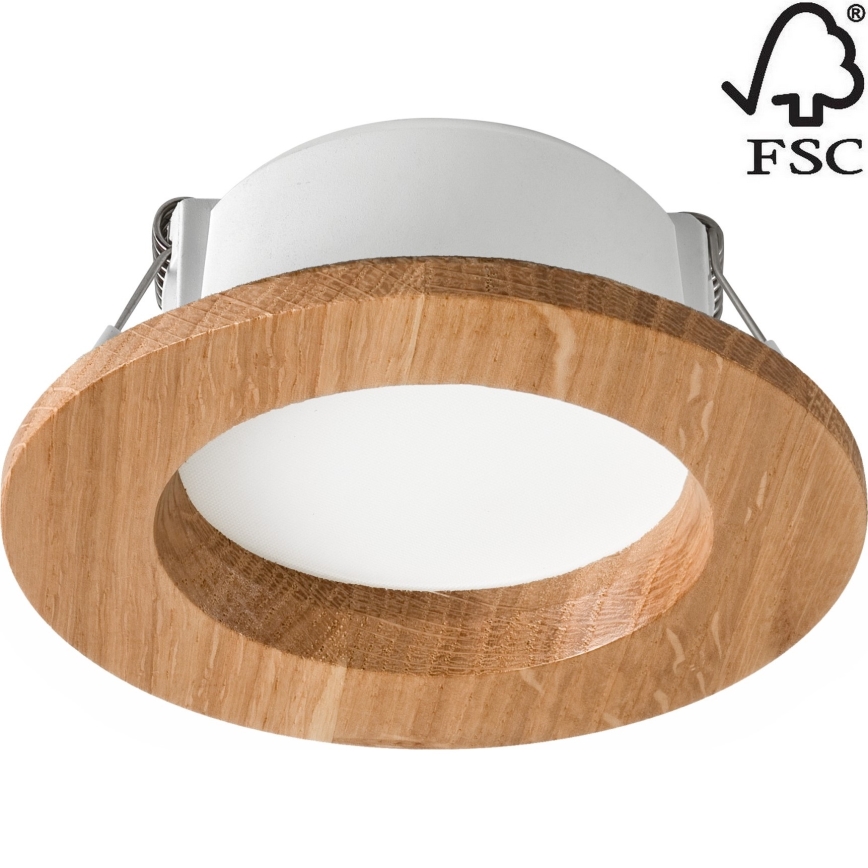 Spot encastrable WOODY SPOT LED/5,5W/230V 4000K chêne ø 10 cm