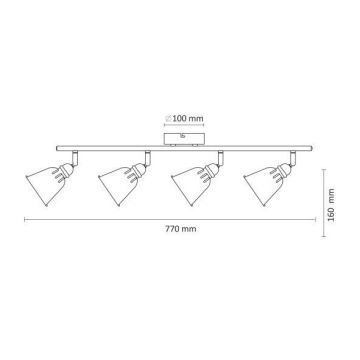 Spot FIONA 4xE14/8W/230V zwart