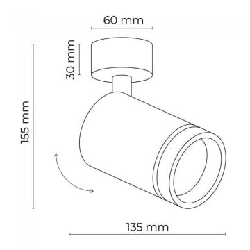 Spot JET 1xGU10/10W/230V zwart