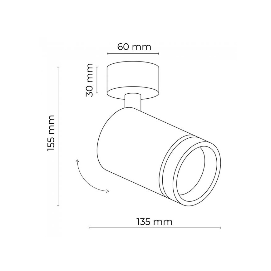 Spot JET 1xGU10/10W/230V zwart