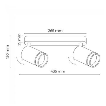 Spot JET 2xGU10/10W/230V blanc