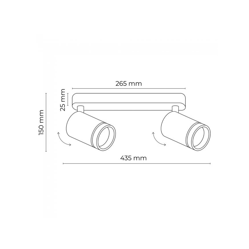 Spot JET 2xGU10/10W/230V wit