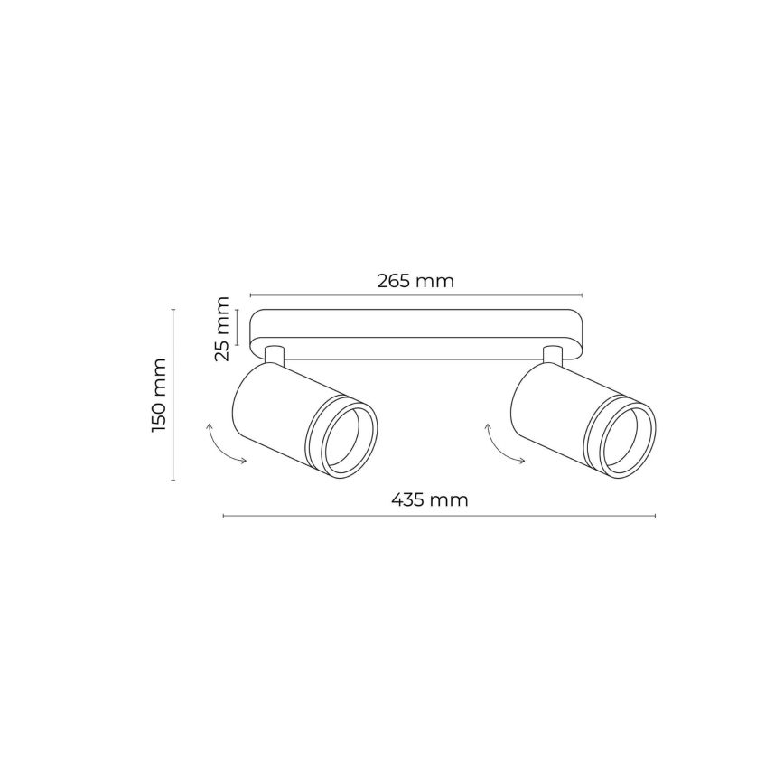 Spot JET 2xGU10/10W/230V zwart