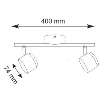 Spot KUBIK 2xLED/4,2W/230V noir