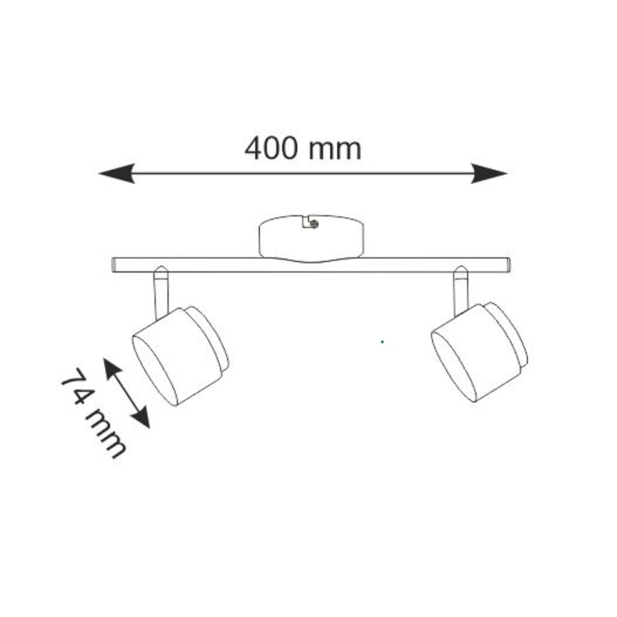 Spot KUBIK 2xLED/4,2W/230V noir