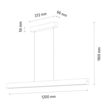 Dimbare LED hanglamp aan een koord LEON 3xLED/18W/230V eiken – FSC gecertificeerd