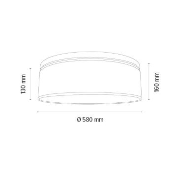 Plafondlamp BENITA 4xE27/25W/230V diameter 58 cm wit/eiken – FSC gecertificeerd