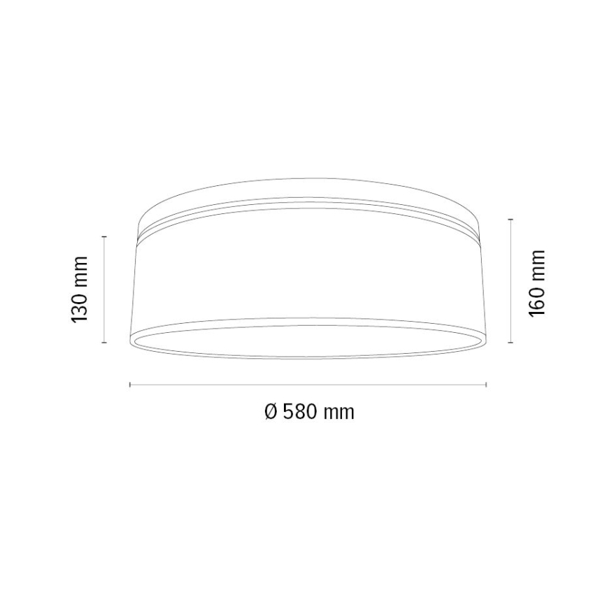 Plafondlamp BENITA 4xE27/25W/230V diameter 58 cm wit/eiken – FSC gecertificeerd