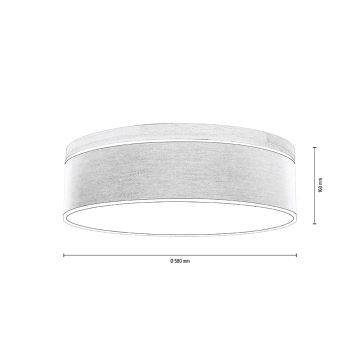 Plafondlamp BOHO 4xE27/25W/230V diameter 58 cm eiken – FSC gecertificeerd