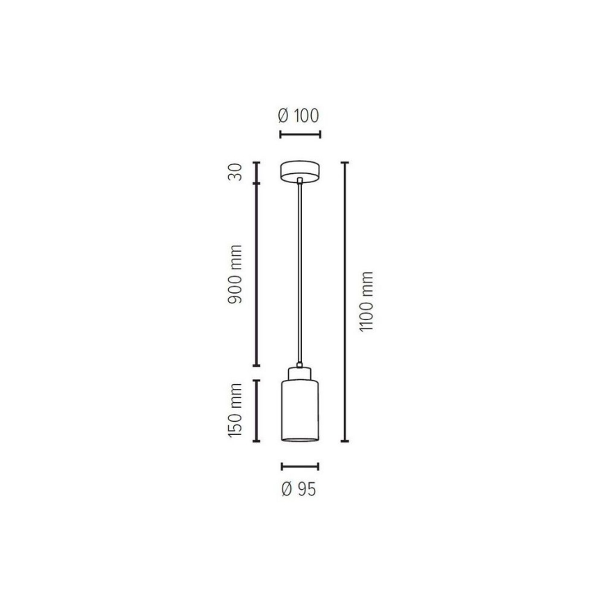 Hanglamp aan een koord BOSCO 1xE27/60W/230V - FSC-gecertificeerd