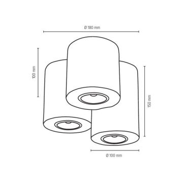 Plafondlamp WOODDREAM 3xGU10/6W/230V - FSC-gecertificeerd