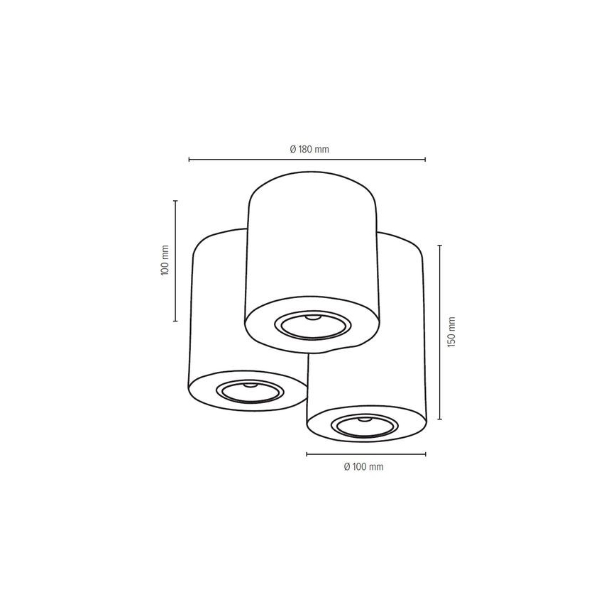 Plafondlamp WOODDREAM 3xGU10/6W/230V - FSC-gecertificeerd