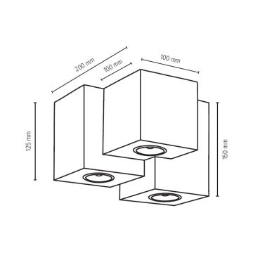 Plafonnier WOODDREAM 3xGU10/6W/230V hêtre - certifié FSC