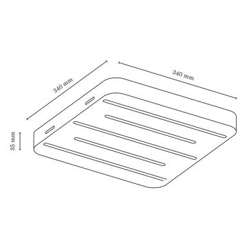 Plafonnier NEELE 5xLED/3,9W/230V chêne - certifié FSC