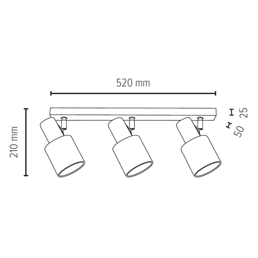 Spot TREEHOUSE 3xE27/25W/230V - FSC-gecertificeerd