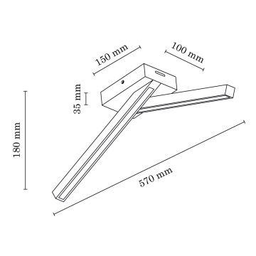 Lustre monté en surface LINUS 2xLED/4,5W/230V chêne mat - certifié FSC