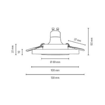 SET 3x LED Hang plafondverlichting VITAR 1xGU10/5W/230V CRI 90 beton – FSC gecertificeerd