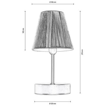 Tafellamp MILA 1xE14/25W/230V birch – FSC gecertificeerd