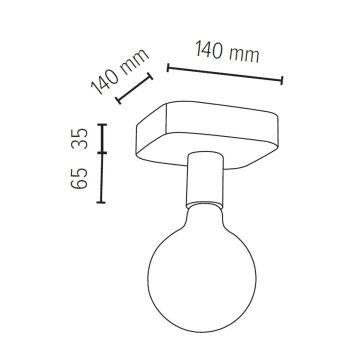 Plafondlamp FORTAN 1xE27/60W/230V - FSC-gecertificeerd